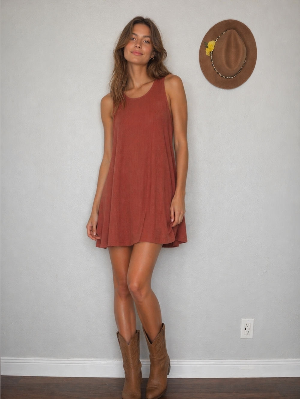 Forever 21 Size M Rust Sleeveless Swing Tank